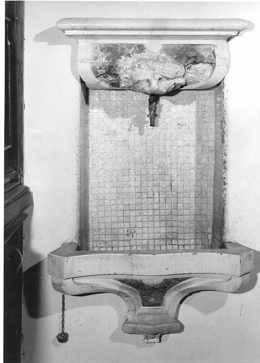 lavabo da sacrestia, opera isolata - bottega lombarda (sec. XVII)