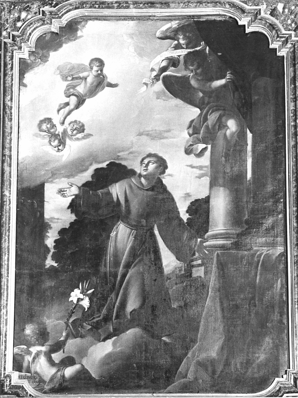 Sant'Antonio da Padova (dipinto, opera isolata) di Paglia Antonio (inizio sec. XVIII)