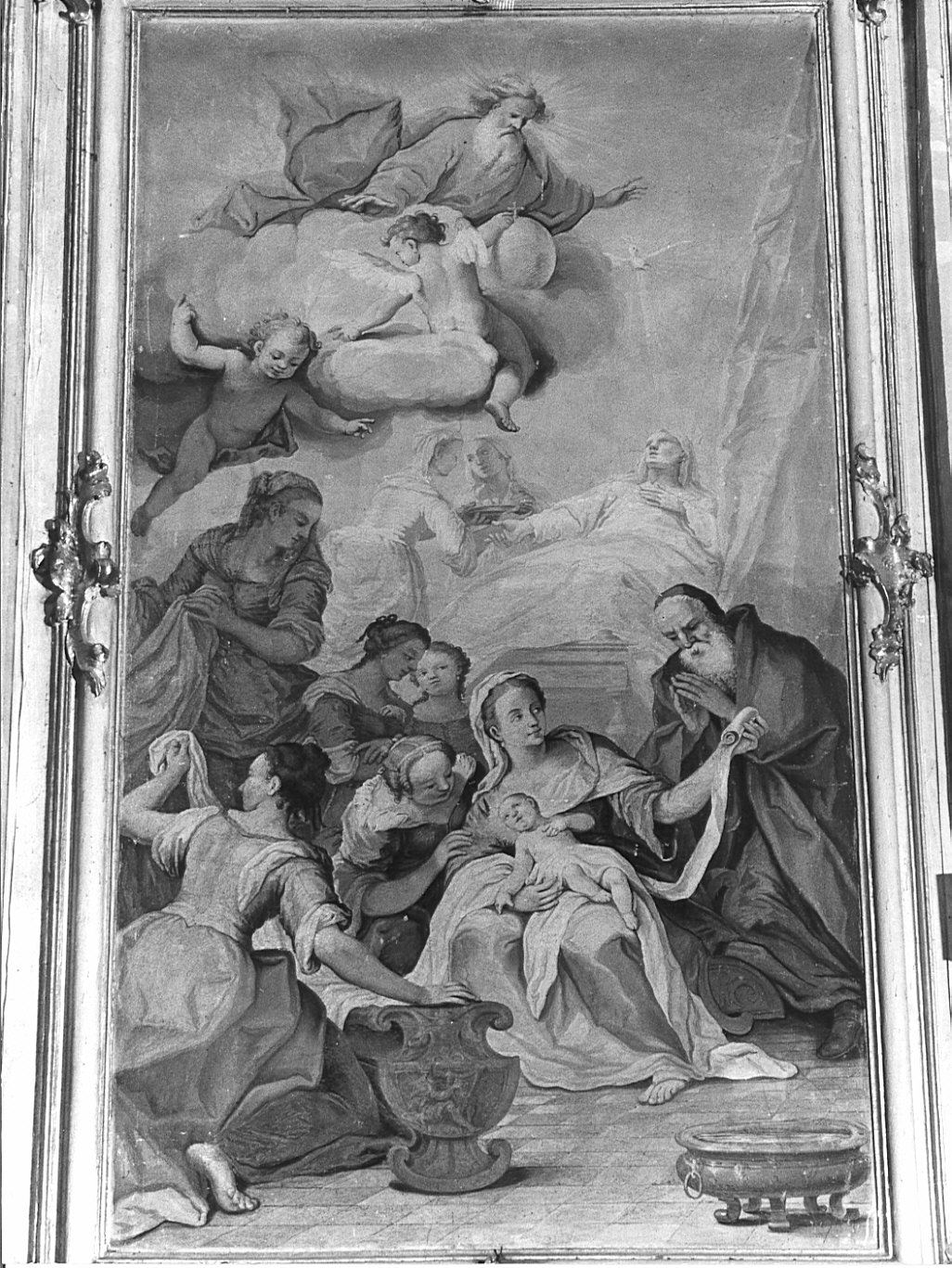 nascita di Maria Vergine (dipinto, opera isolata) di Albrici Enrico (attribuito) (metà sec. XVIII)