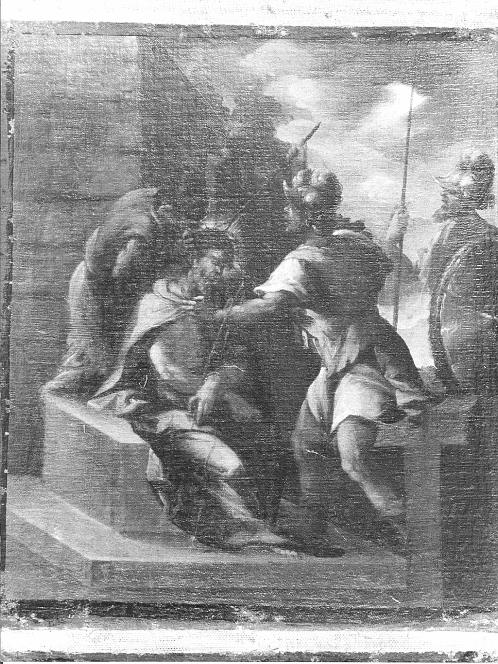 Cristo coronato di spine (dipinto, elemento d'insieme) di Carpinoni Domenico (attribuito) (prima metà sec. XVII)