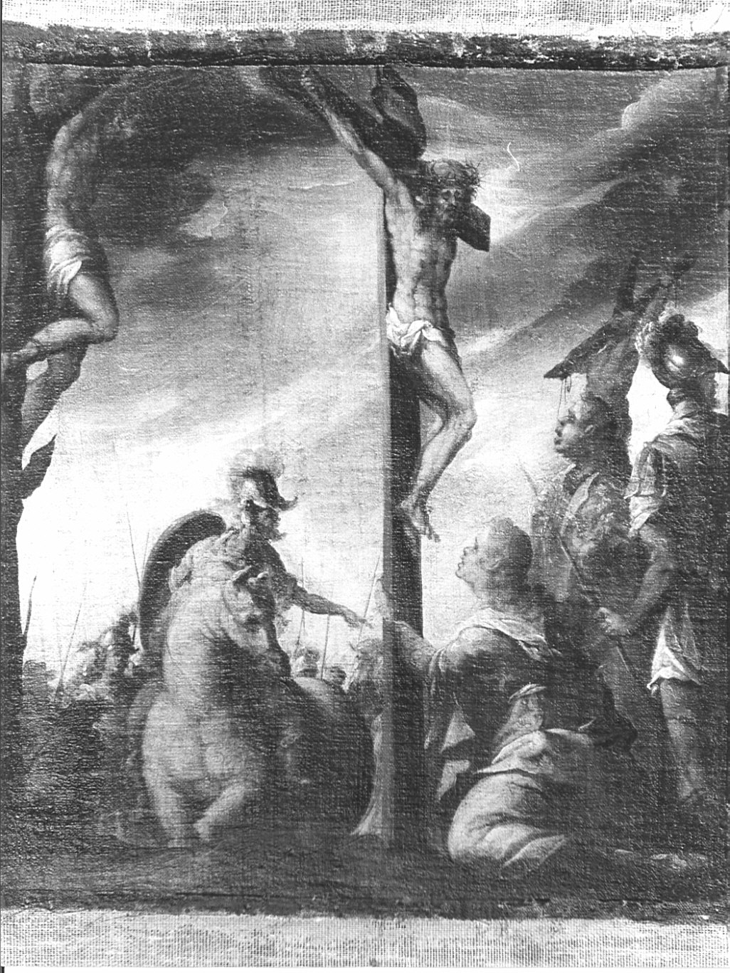 crocifissione di Cristo (dipinto, elemento d'insieme) di Carpinoni Domenico (attribuito) (prima metà sec. XVII)