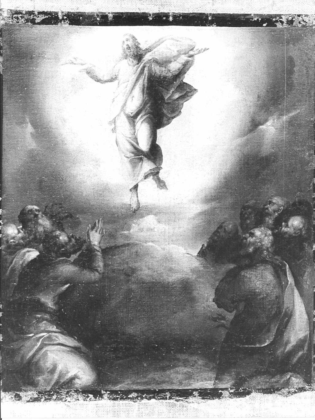 ascensione di Cristo (dipinto, elemento d'insieme) di Carpinoni Domenico (attribuito) (prima metà sec. XVII)