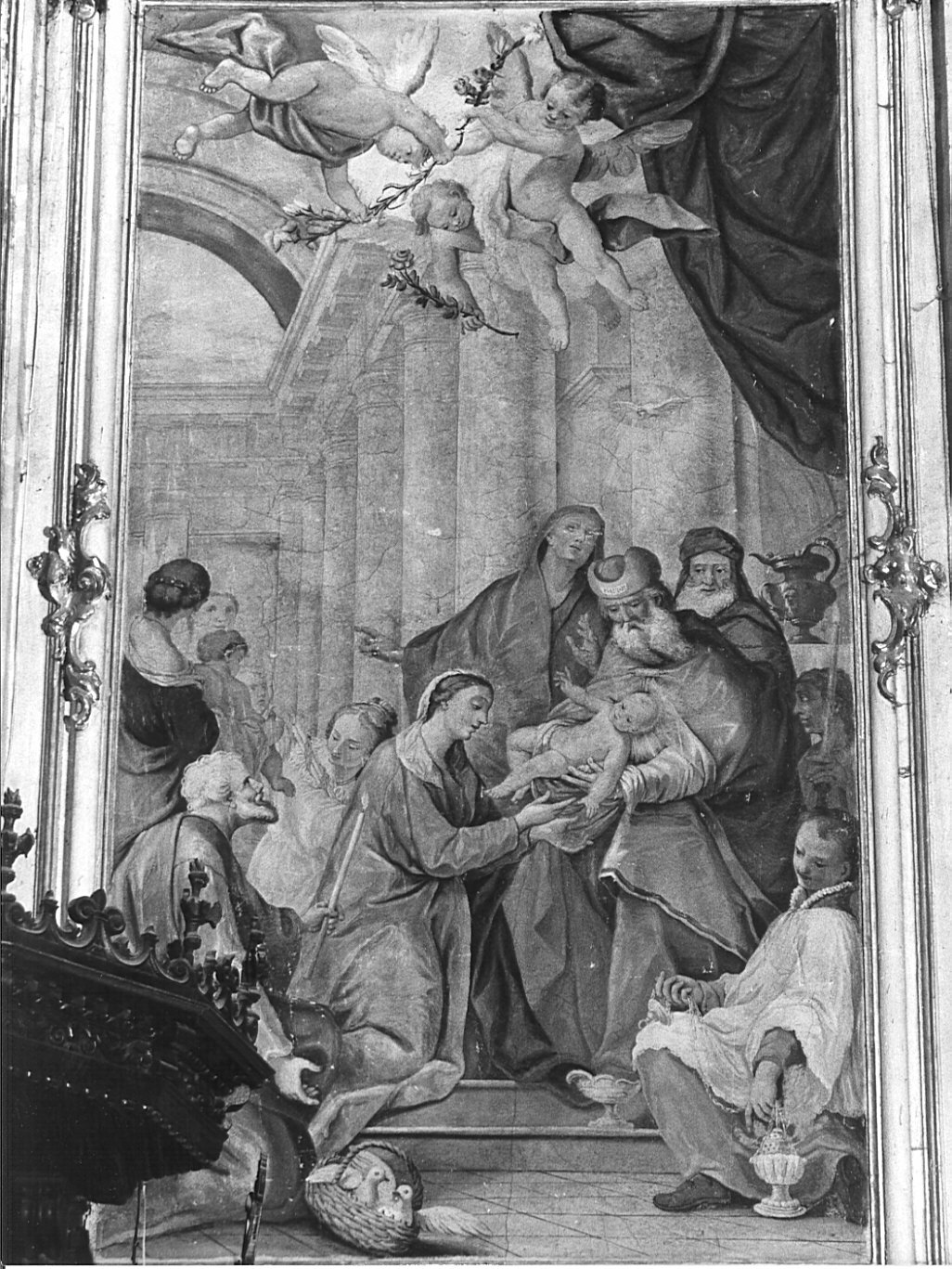 presentazione di Gesù al tempio (dipinto, opera isolata) di Albrici Enrico (attribuito) (metà sec. XVIII)
