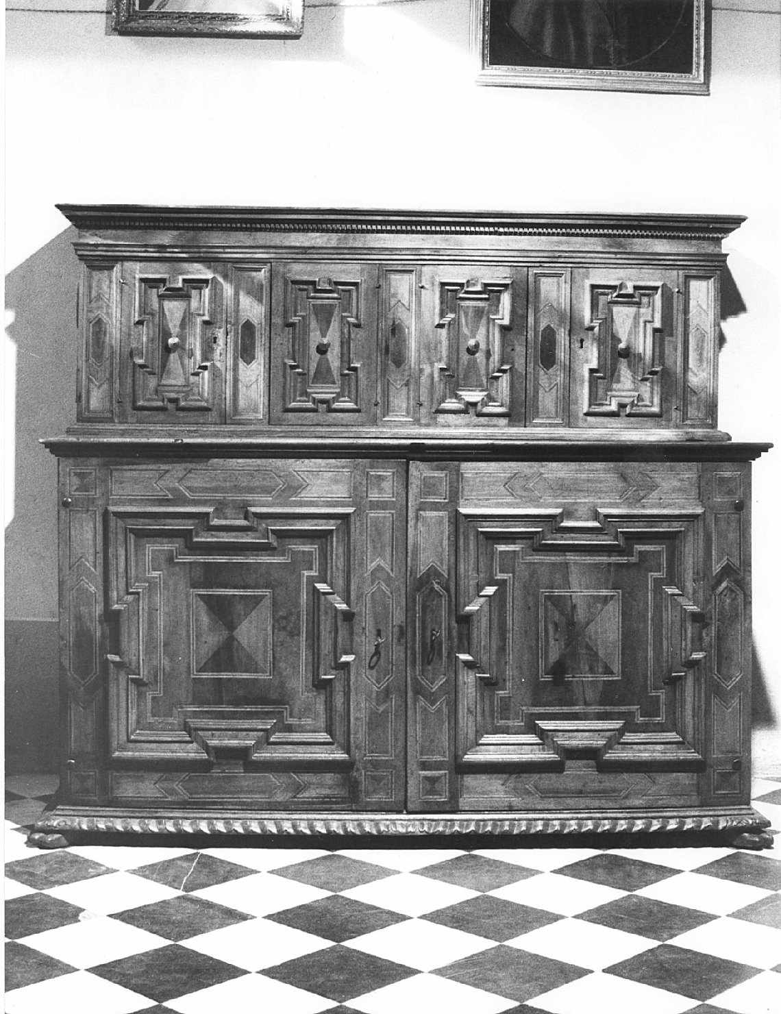 mobile da sacrestia, coppia - bottega bergamasca (sec. XVII)