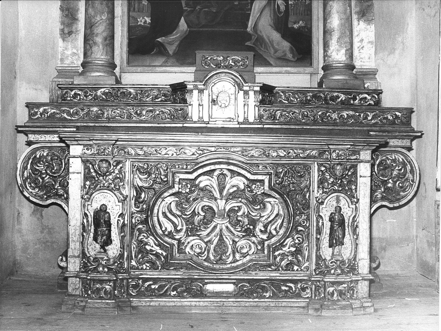 altare, complesso decorativo - bottega bergamasca (fine sec. XVII)