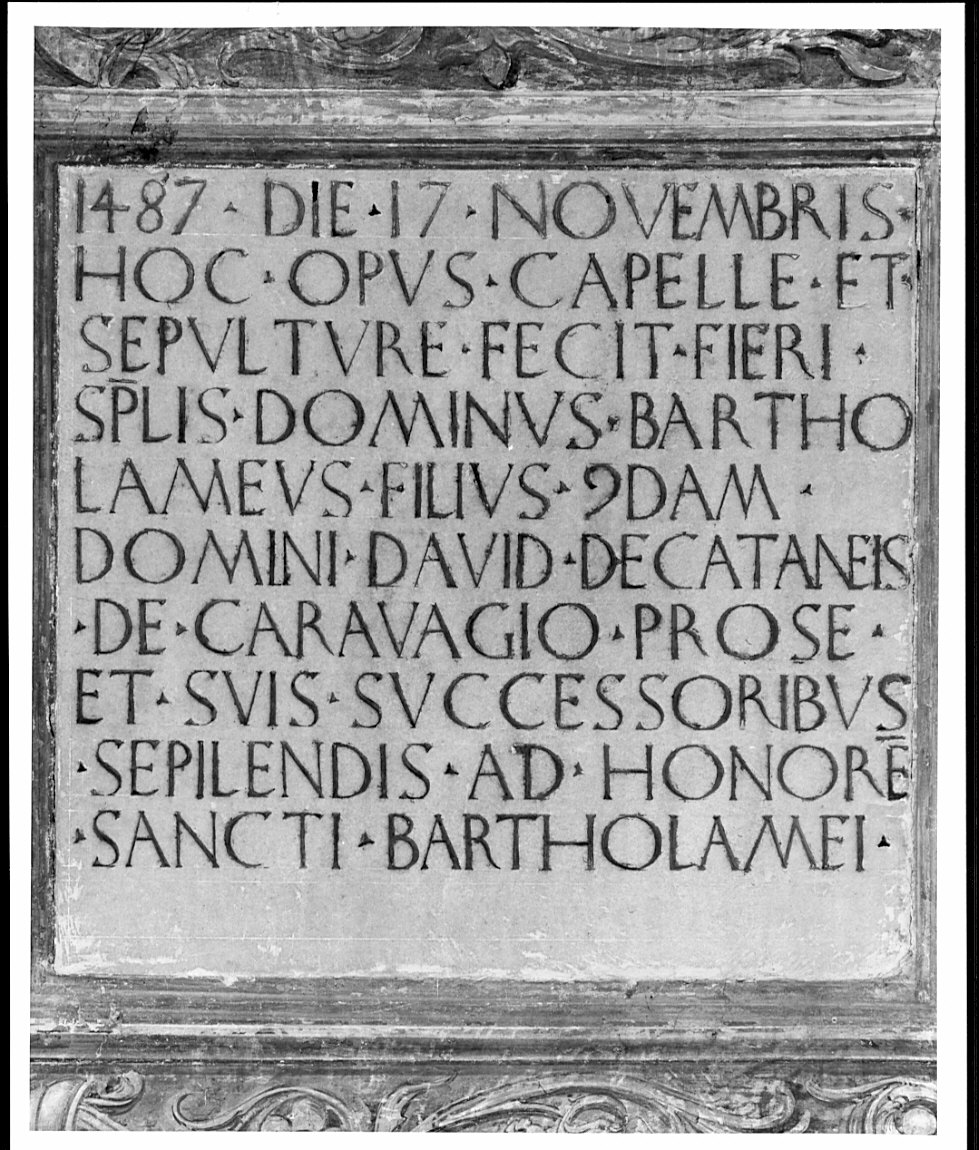 lapide celebrativa, opera isolata - bottega bergamasca (sec. XV)