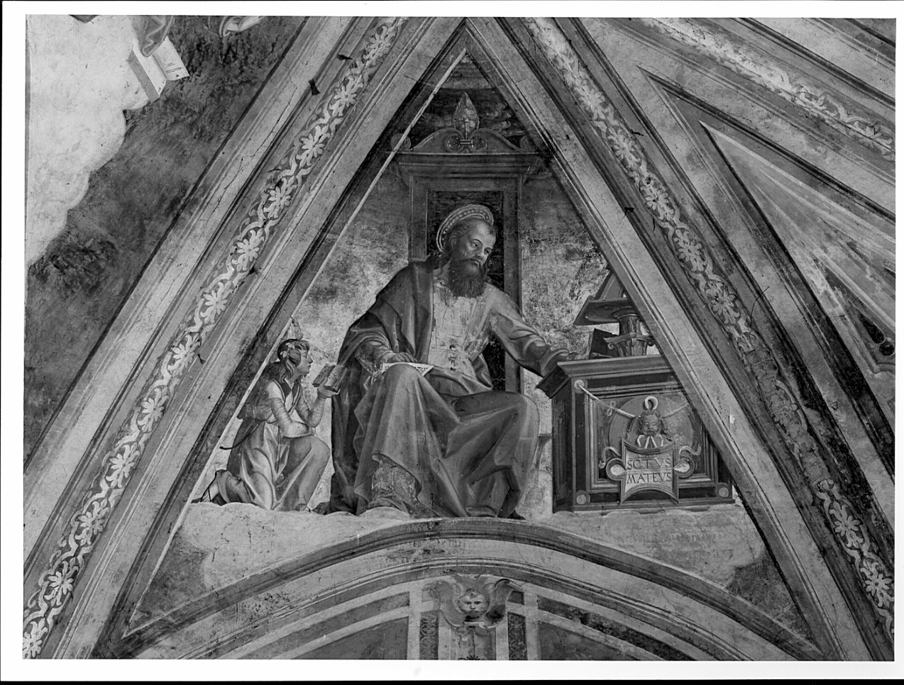 San Matteo Evangelista (dipinto, elemento d'insieme) di Moietta Nicola (inizio sec. XVI)