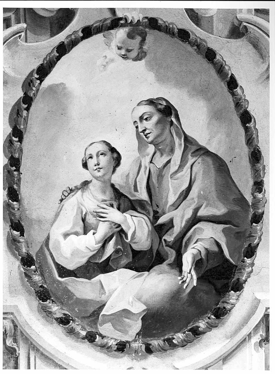 Sant'Anna con la Madonna (dipinto, elemento d'insieme) di Galliari Bernardino, Galliari Fabrizio, Galliari Giovanni Antonio (sec. XVIII)
