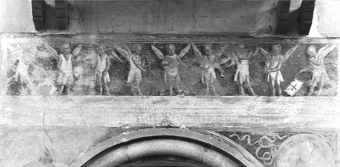 angeli musicanti (dipinto, opera isolata) di Butinone Bernardino (cerchia) (ultimo quarto sec. XV)