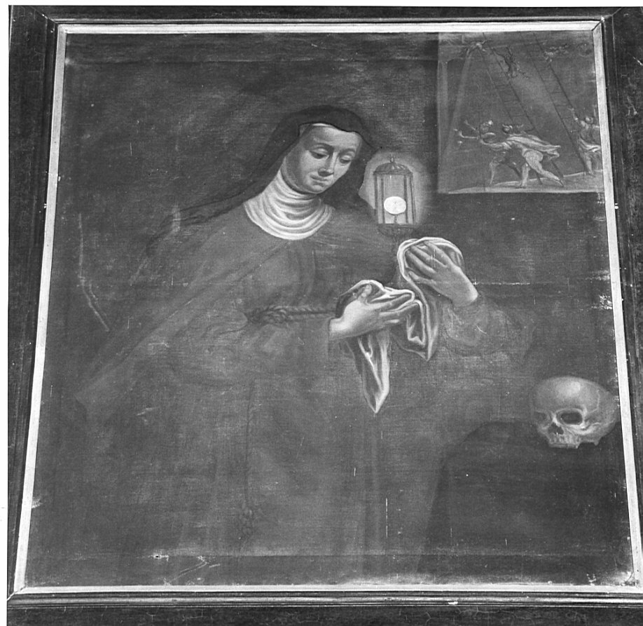 Santa Chiara (dipinto, opera isolata) - ambito bergamasco (metà sec. XVII)