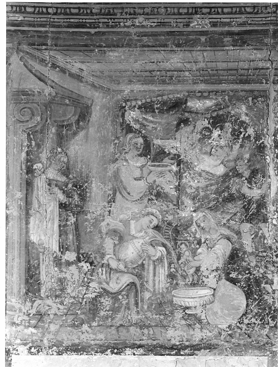 nascita di Maria Vergine (dipinto, elemento d'insieme) - ambito lombardo (ultimo quarto sec. XVI)