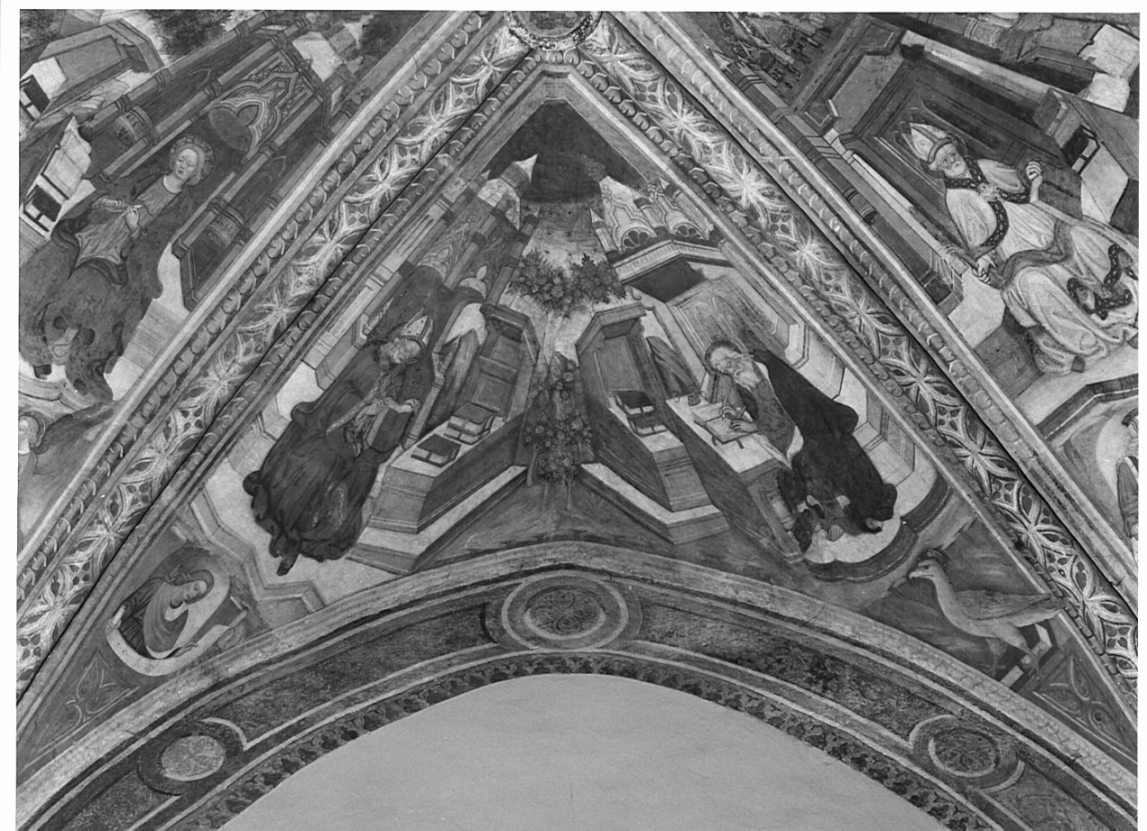 Dottori della Chiesa ed Evangelisti (dipinto, elemento d'insieme) di Bembo Andrea (attribuito) (ultimo quarto sec. XV)