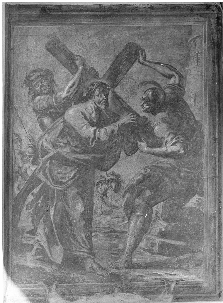 stazione II: Gesù caricato della croce (dipinto, elemento d'insieme) - ambito lombardo (prima metà sec. XVIII)