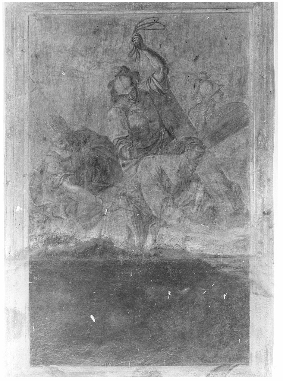 stazione III: Gesù cade sotto la croce la prima volta (dipinto, elemento d'insieme) - ambito lombardo (prima metà sec. XVIII)