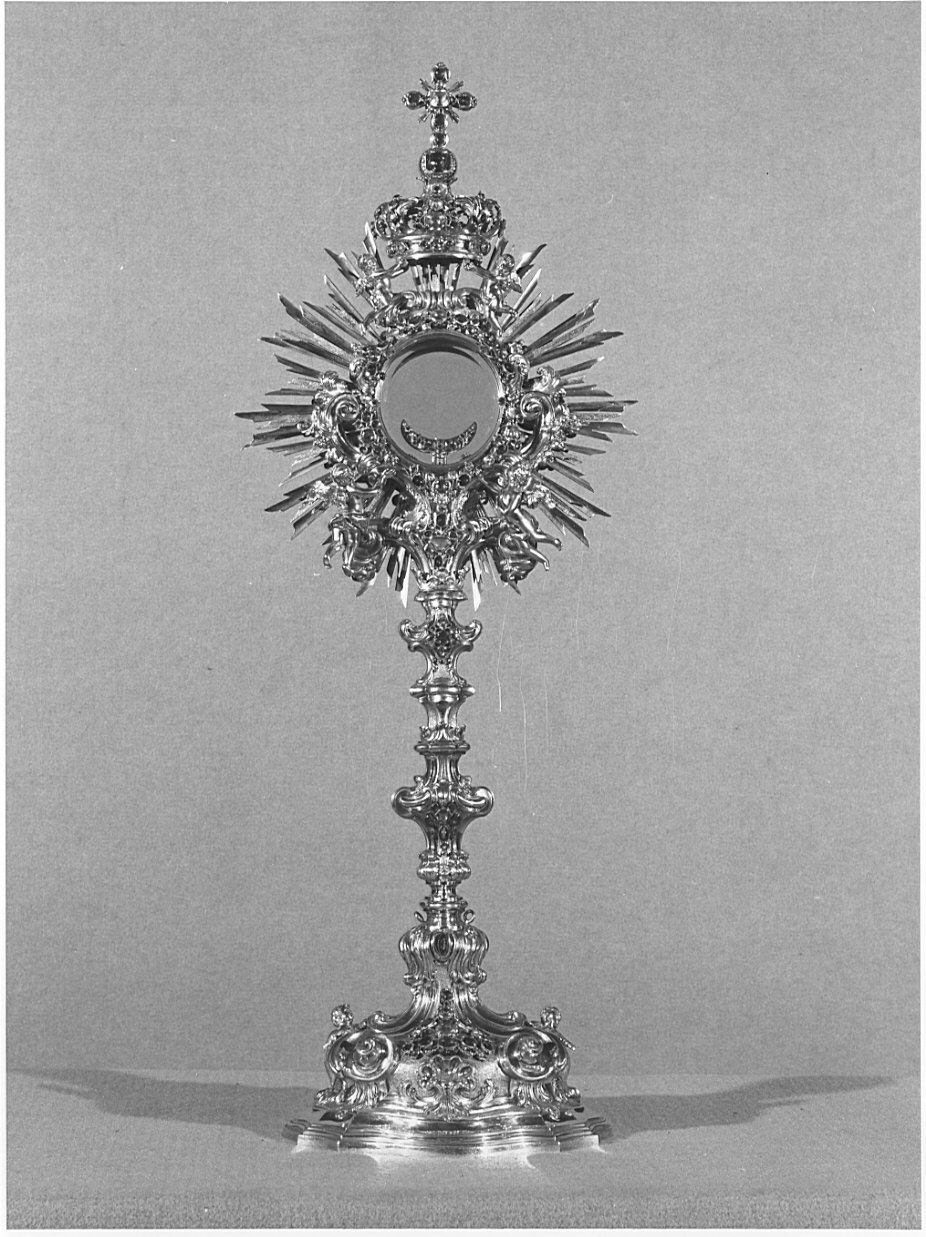 ostensorio - a raggiera, opera isolata di Filiberti Giuseppe (sec. XVIII)