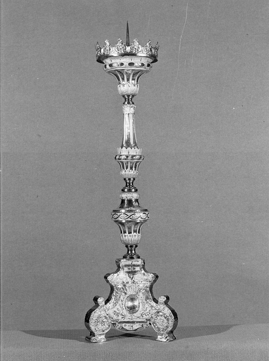 candelabro, serie - bottega lombarda (fine/inizio secc. XVIII/ XIX)