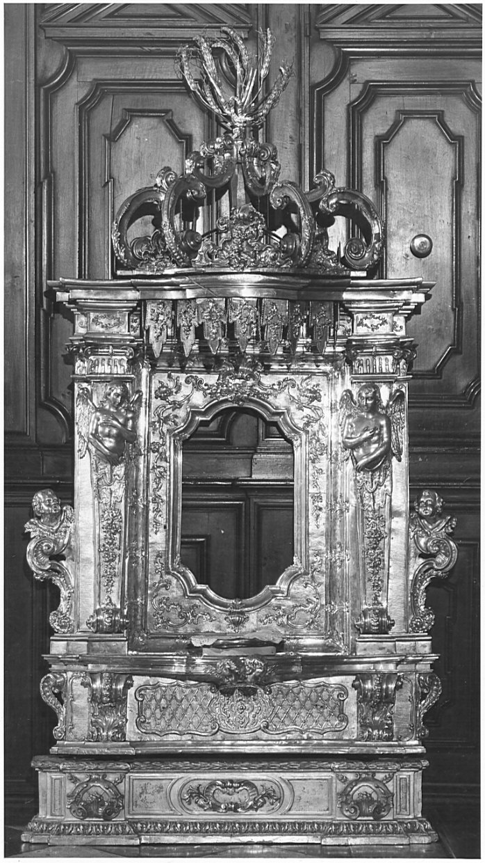 tronetto per esposizione eucaristica, opera isolata - bottega italiana (secc. XVIII/ XIX)