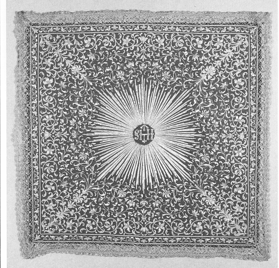 velo di calice, elemento d'insieme - manifattura italiana (?) (fine sec. XVII)