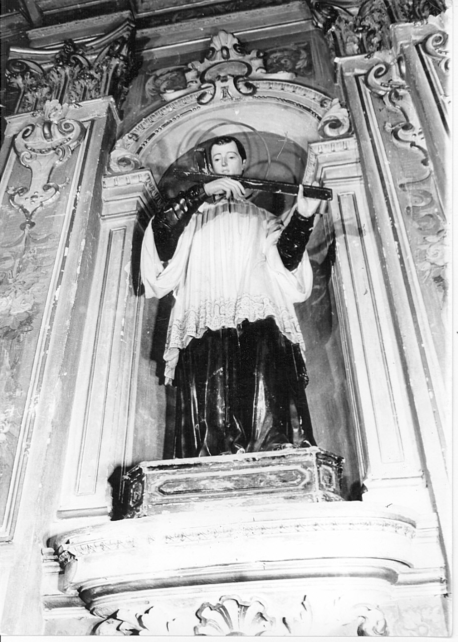 San Luigi Gonzaga (statua, opera isolata) - bottega lombarda (metà sec. XIX)