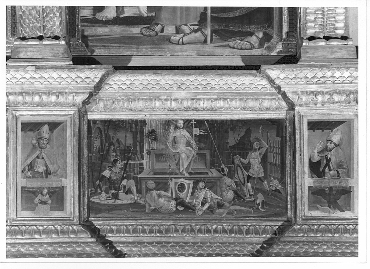Sant'Agostino (scomparto di predella, elemento d'insieme) di Butinone Bernardino (ultimo quarto sec. XV)