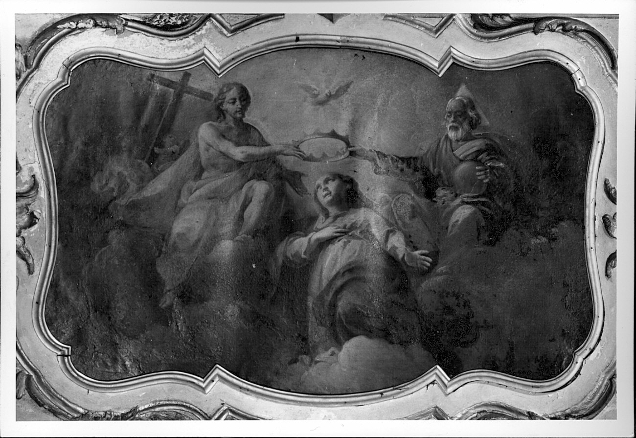 incoronazione di Maria Vergine tra santi e profeti (dipinto, elemento d'insieme) di Ferrario Federico (sec. XVIII)