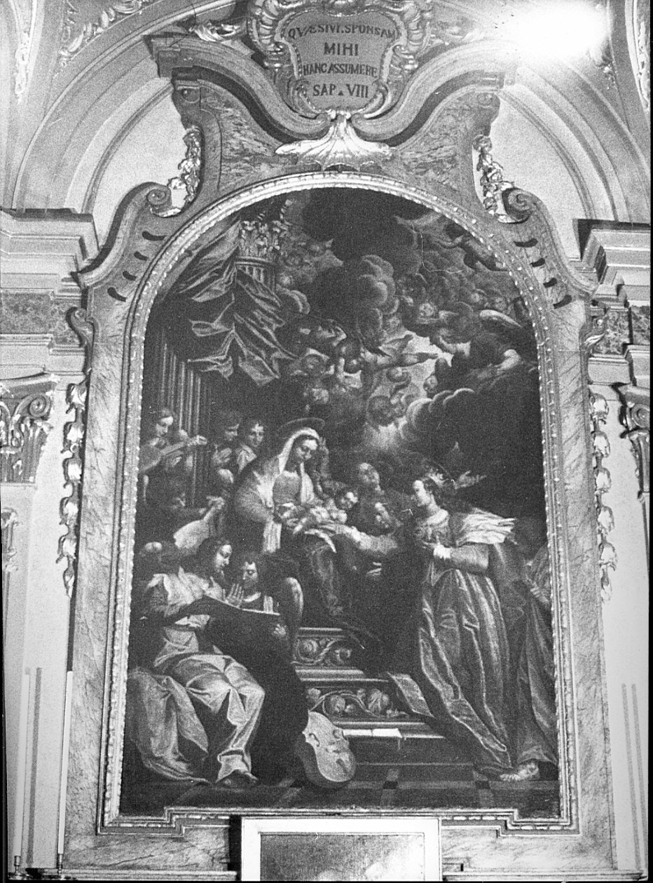 nozze mistiche di Santa Caterina da Siena (dipinto, opera isolata) di Cavagna Gian Paolo (sec. XVII)