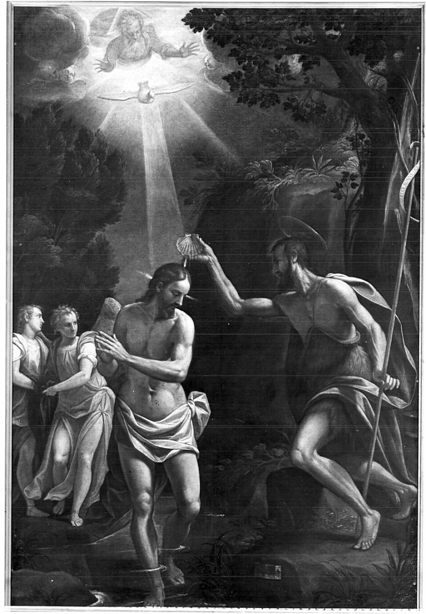 battesimo di Cristo (dipinto, opera isolata) di Cavagna Gian Paolo (fine/inizio secc. XVI/ XVII)