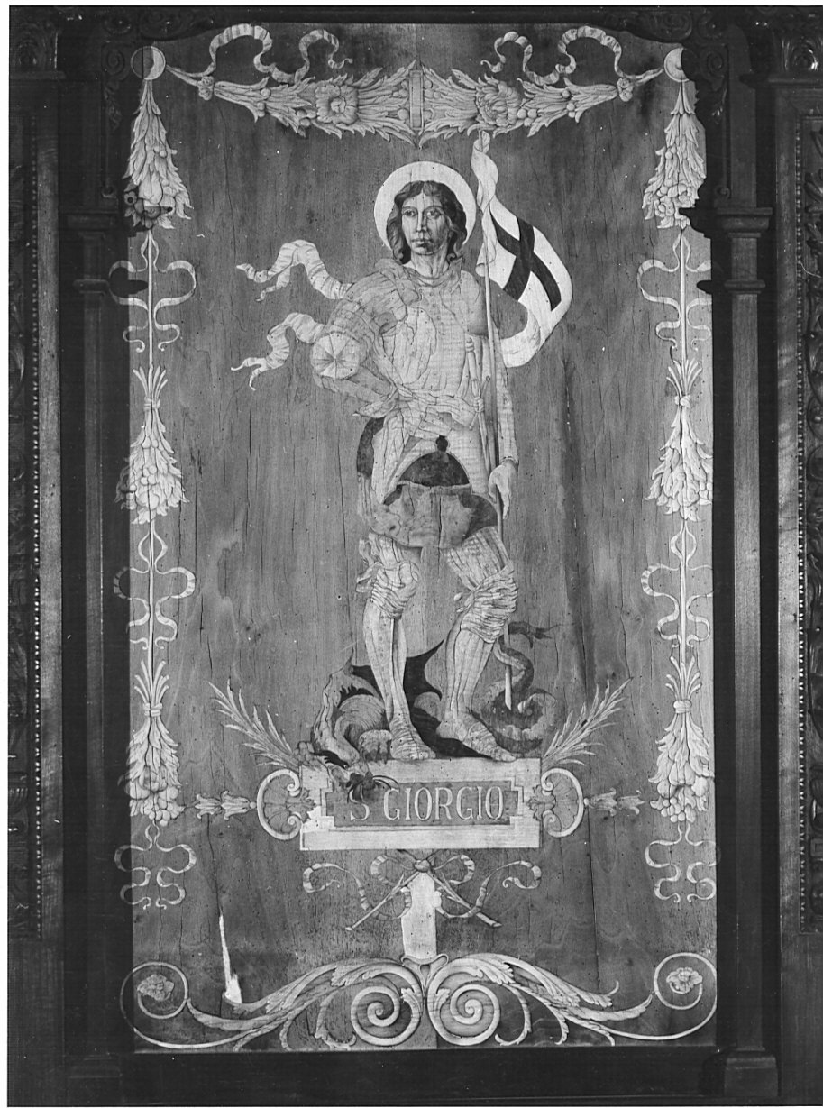 San Giorgio (pannello, opera isolata) - ambito bergamasco (sec. XX)