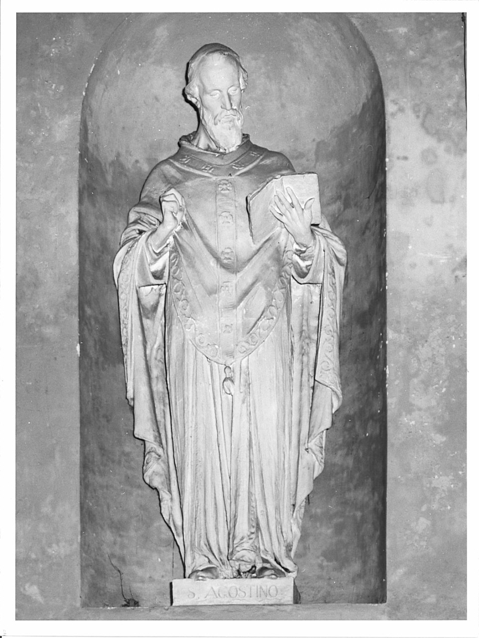 Sant'Agostino (statua, opera isolata) - bottega italiana (sec. XX)