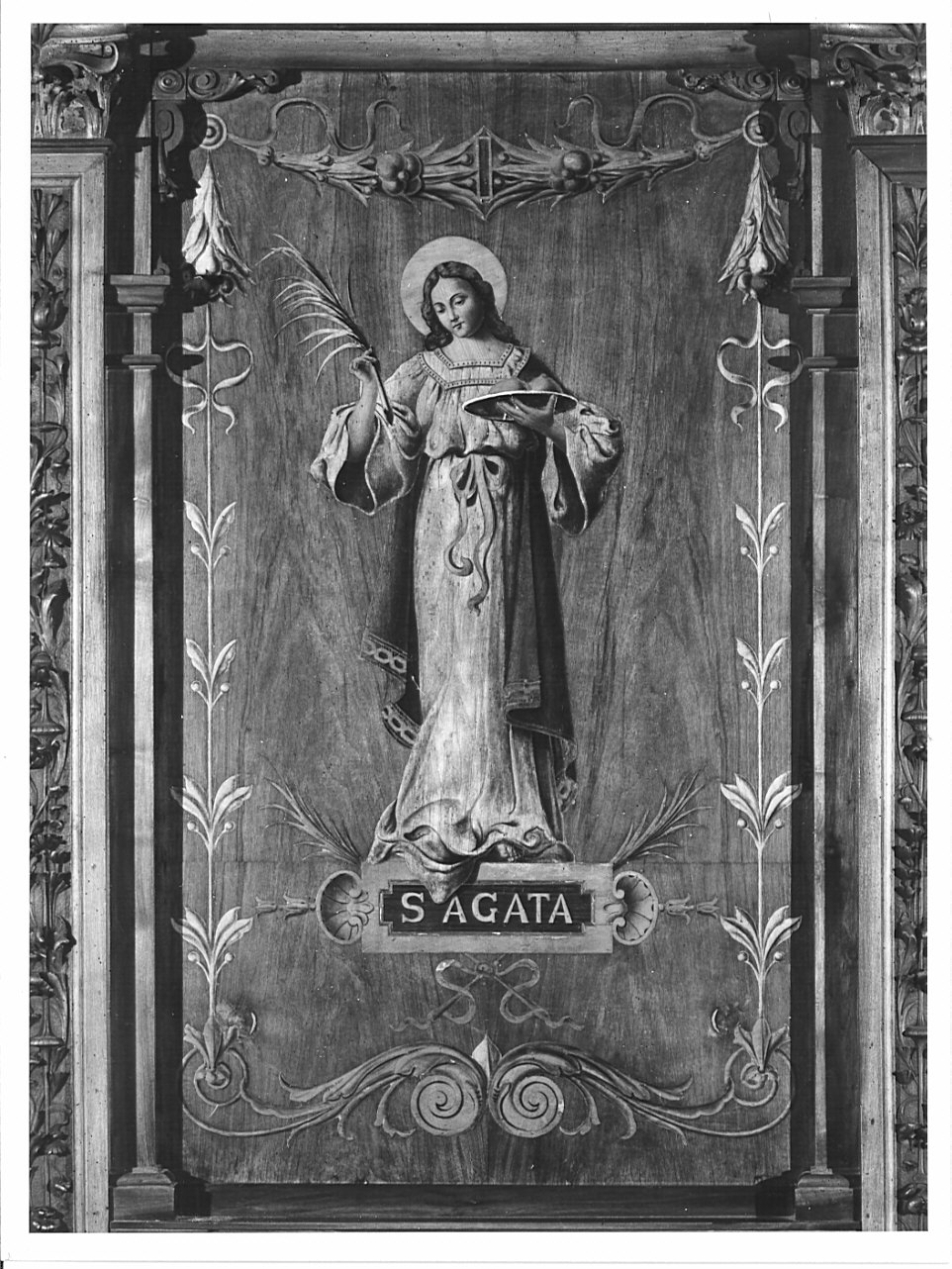 Sant'Agata (pannello, opera isolata) - ambito bergamasco (sec. XX)