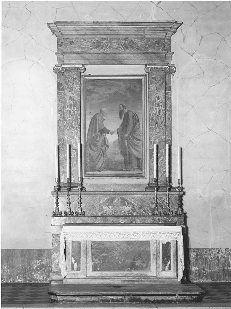 San Pietro e San Paolo (dipinto, opera isolata) di Cividini A (attribuito) (inizio sec. XIX)