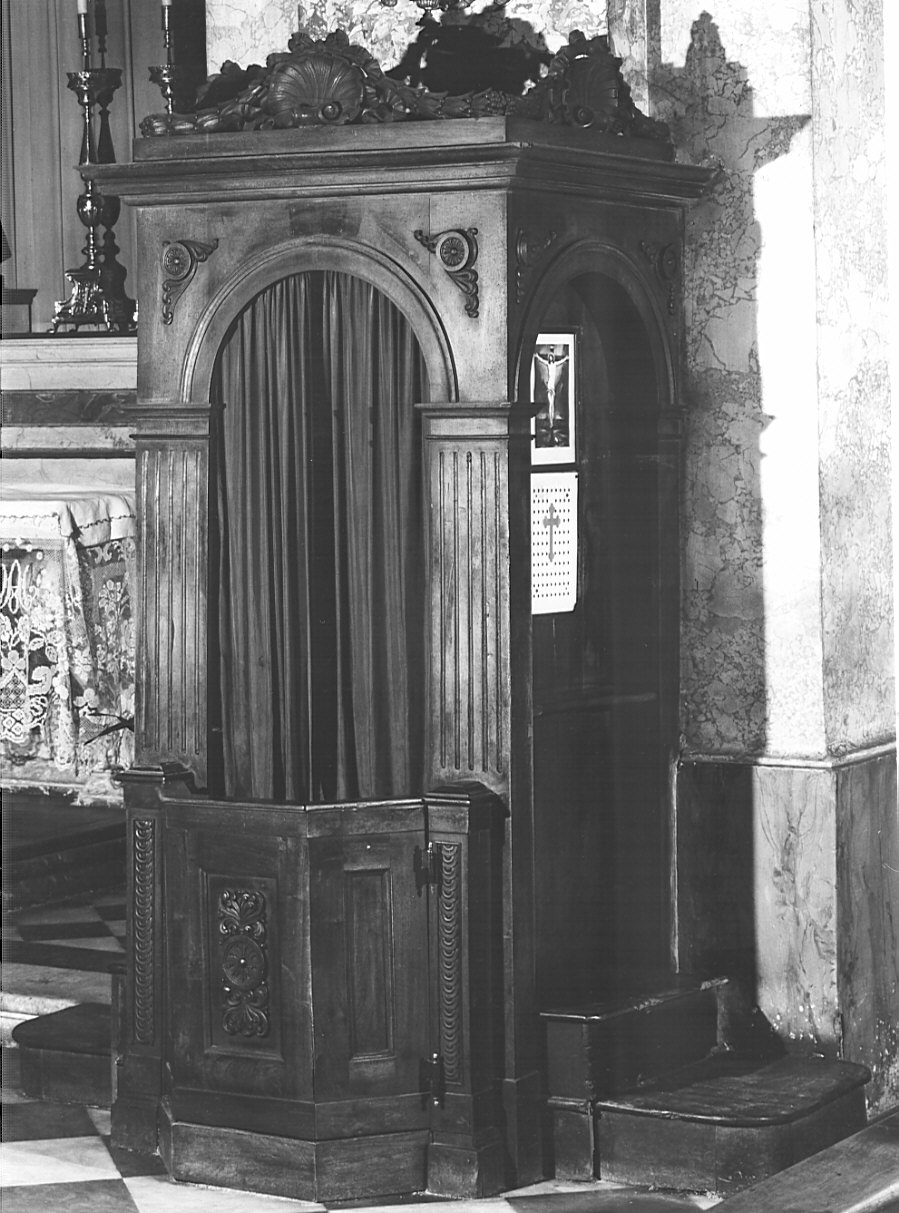 confessionale, opera isolata - bottega italiana (sec. XIX)