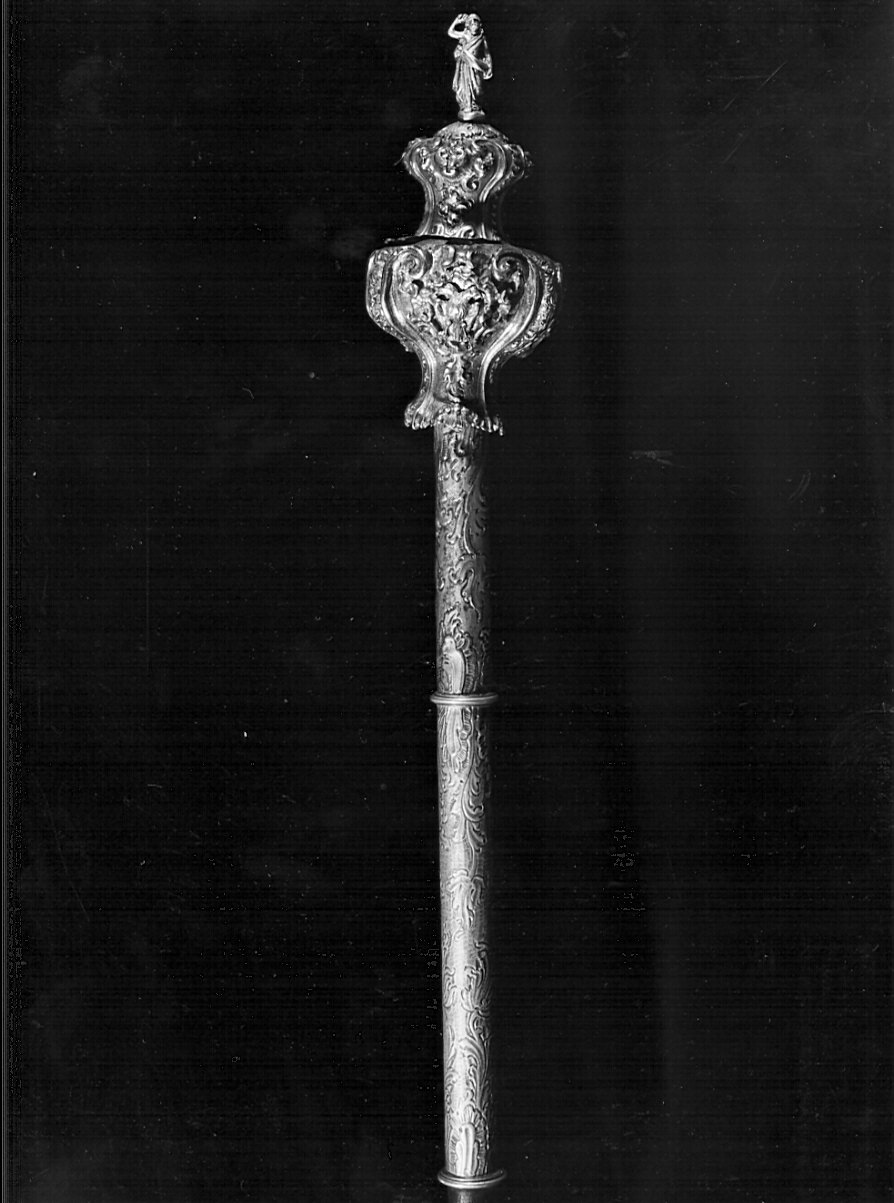 mazza da cerimonia, opera isolata - bottega italiana (sec. XVIII)