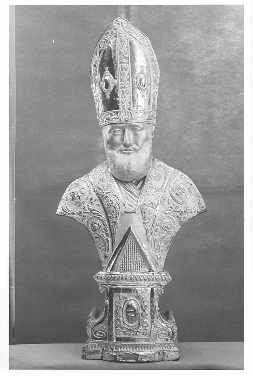 reliquiario - a busto, opera isolata - bottega lombarda (inizio sec. XIX)