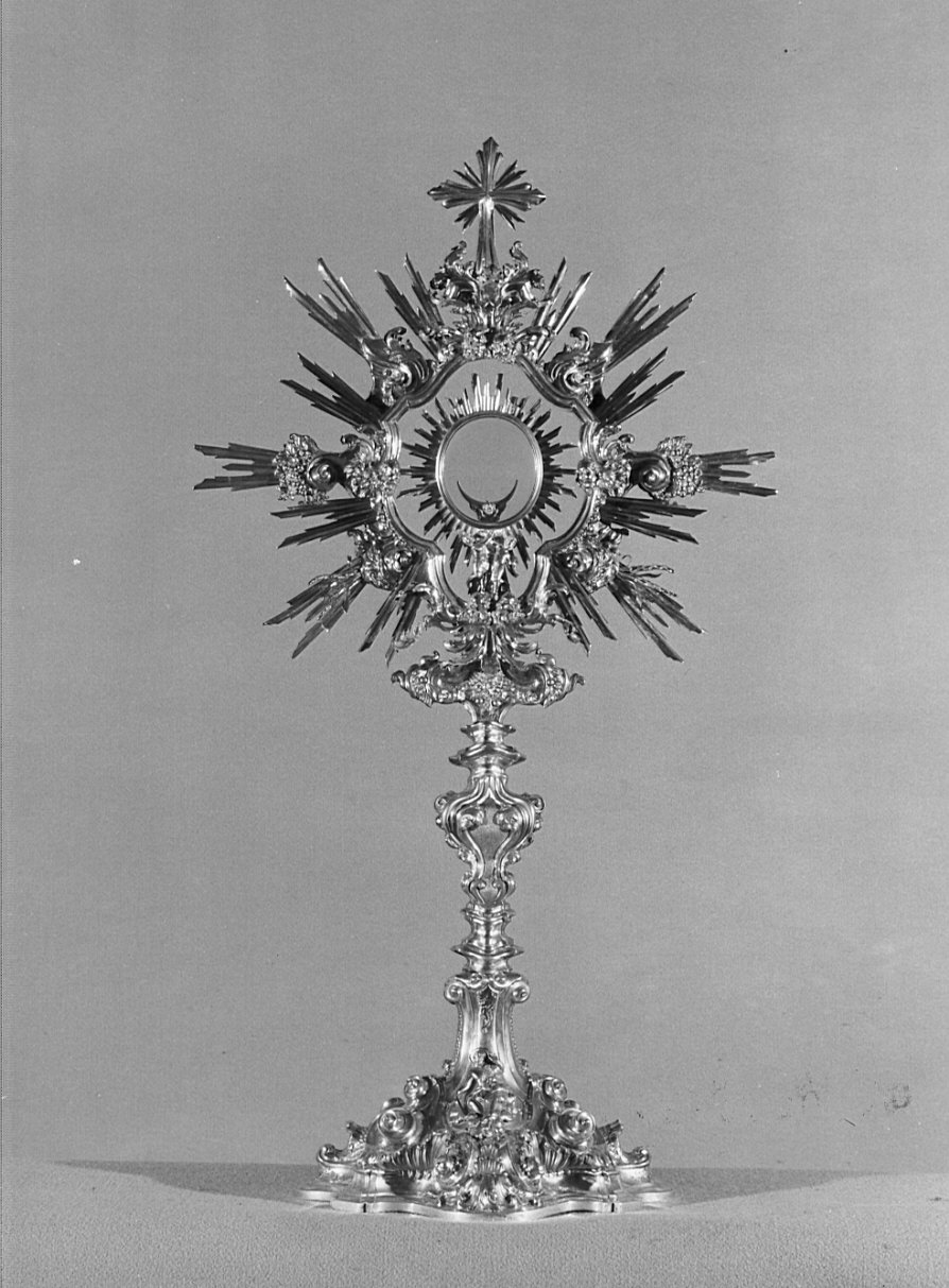 ostensorio - a raggiera, opera isolata - bottega lombarda (sec. XVIII)