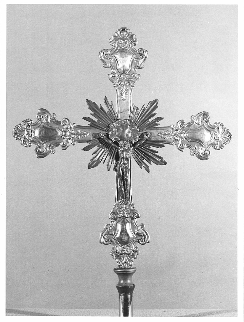 croce processionale, opera isolata - bottega lombarda (sec. XVIII)