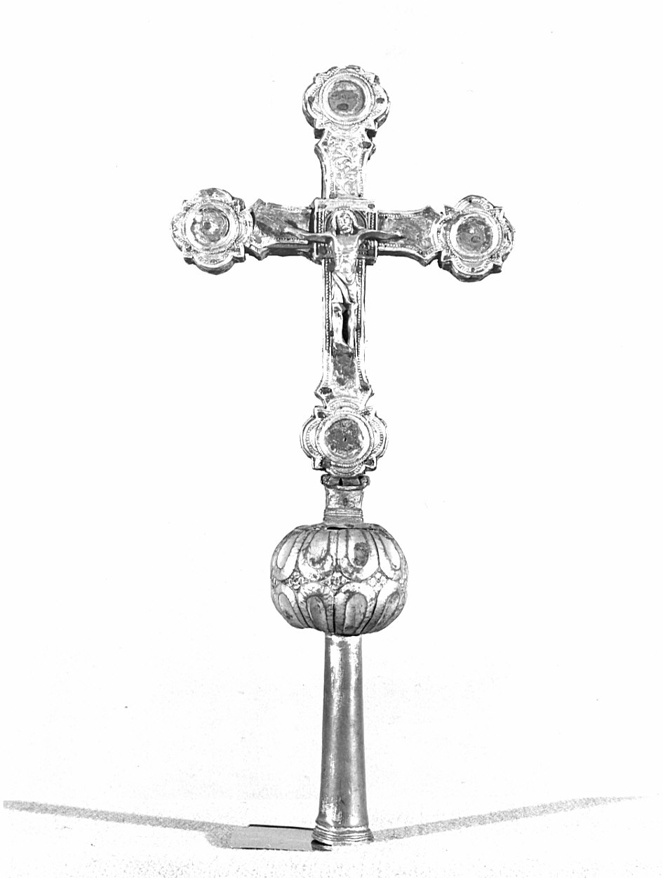 croce processionale, opera isolata - bottega lombarda (fine sec. XV)