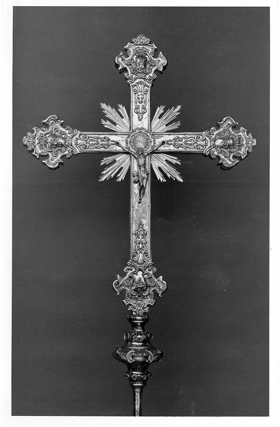 croce processionale, opera isolata - bottega lombarda (sec. XVIII)