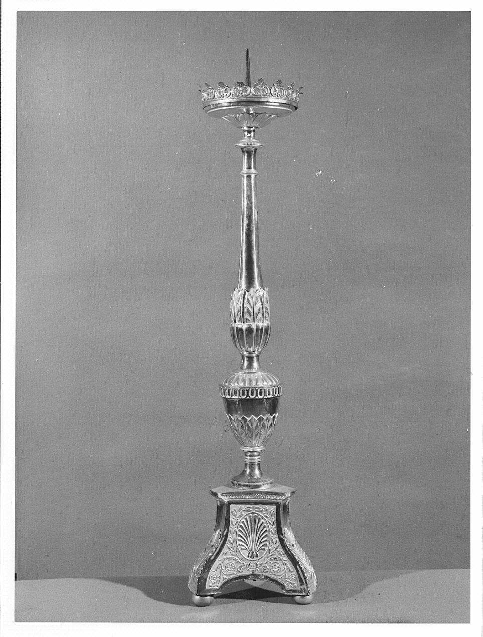 candeliere d'altare, serie - bottega lombarda (?) (secc. XVIII/ XIX)