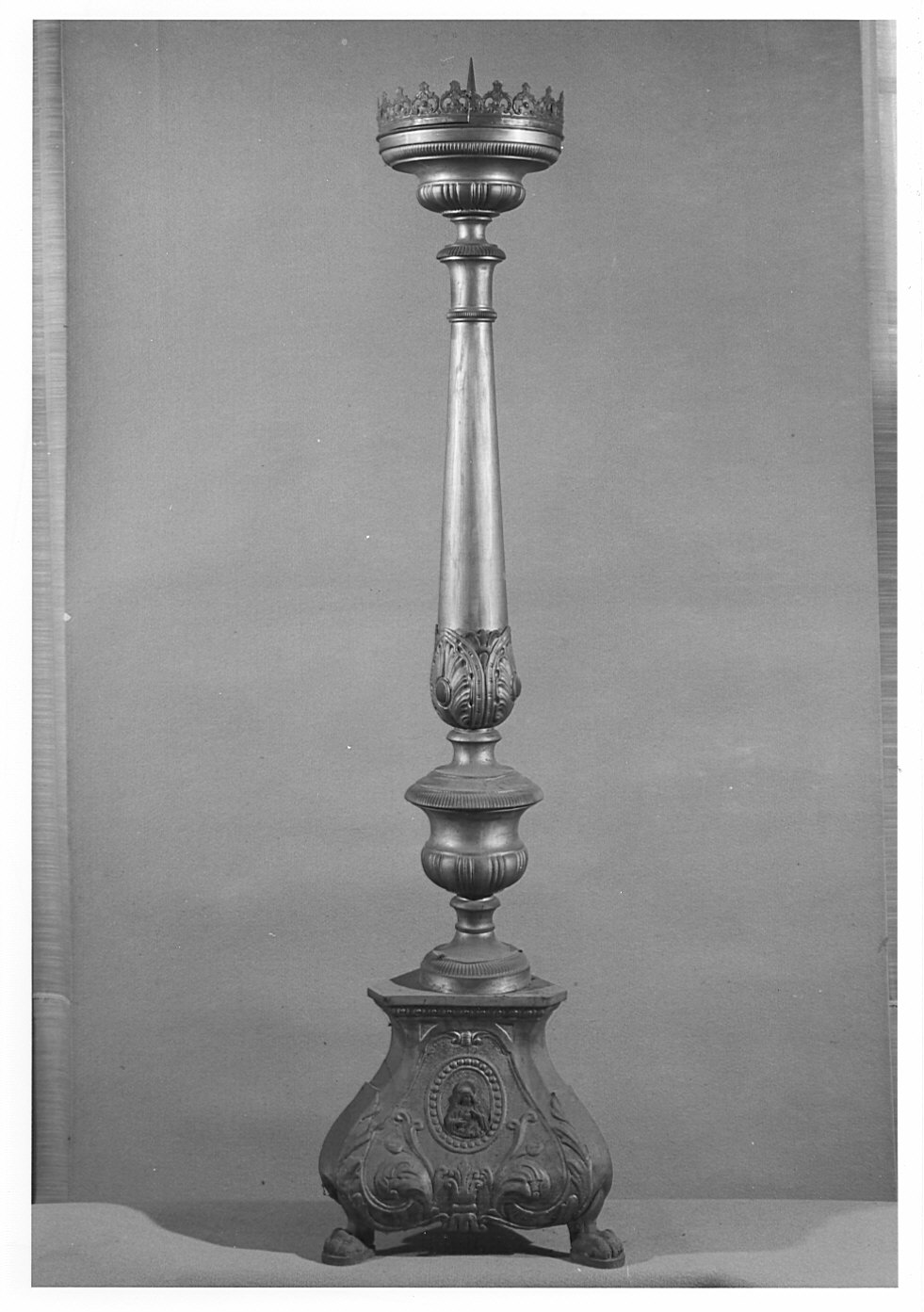 candeliere d'altare, serie - bottega lombarda (?) (fine sec. XIX)