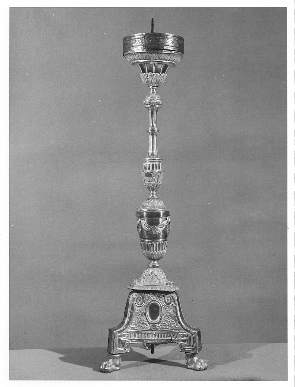 candeliere d'altare, serie - bottega lombarda (?) (secc. XVIII/ XIX)