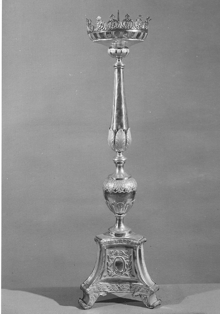 candeliere d'altare, serie - bottega lombarda (?) (secc. XVIII/ XIX)