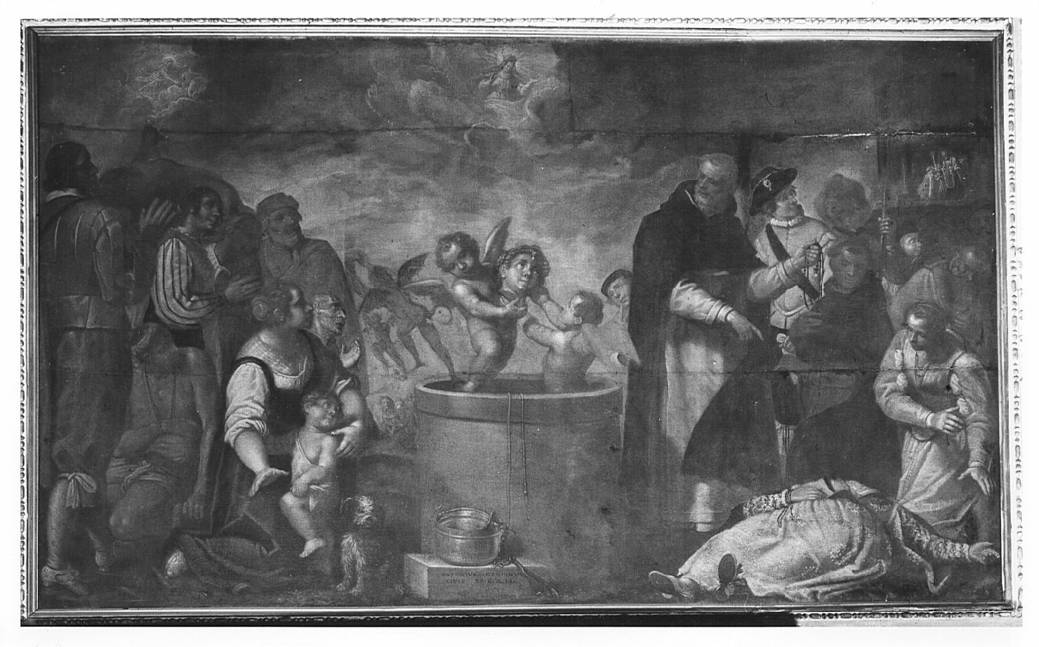 miracolo di San Domenico (dipinto, opera isolata) di Gandino Antonio (sec. XVII)