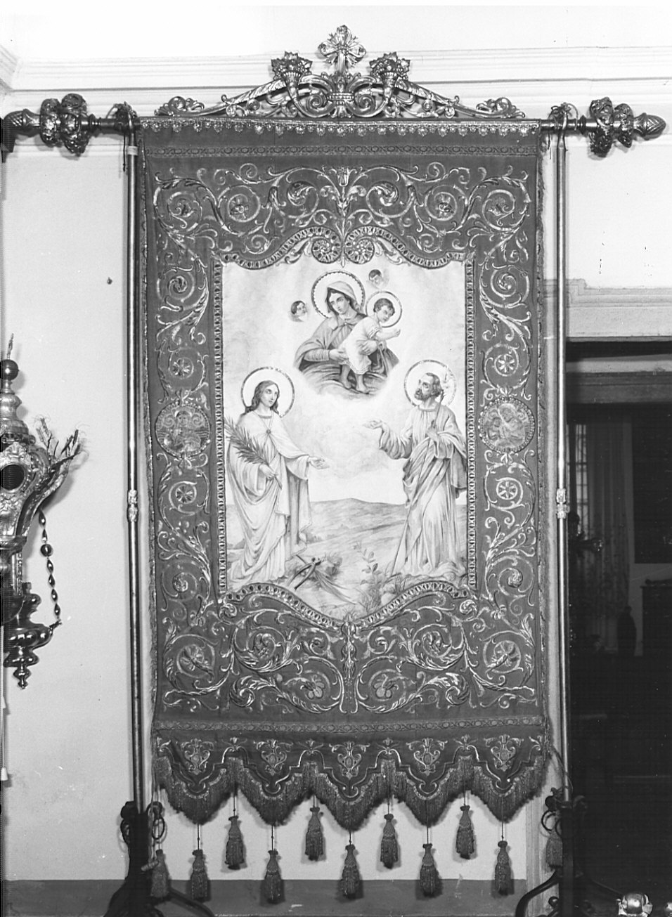 stendardo processionale, opera isolata - manifattura bergamasca (sec. XX)