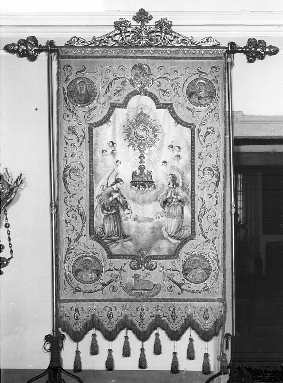 stendardo processionale, opera isolata - manifattura bergamasca (sec. XX)