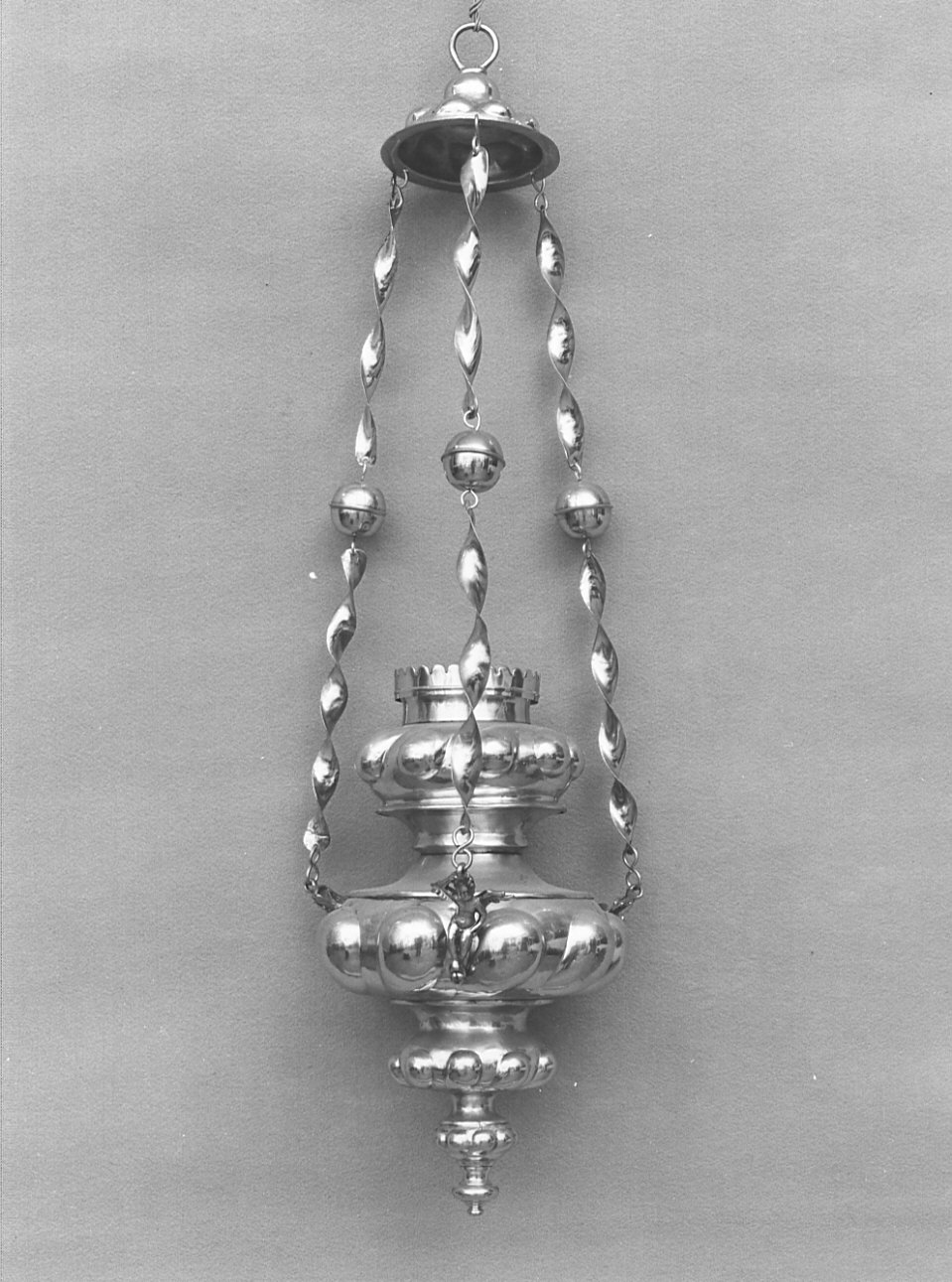 lampada pensile, opera isolata - bottega bergamasca (?) (sec. XVIII)