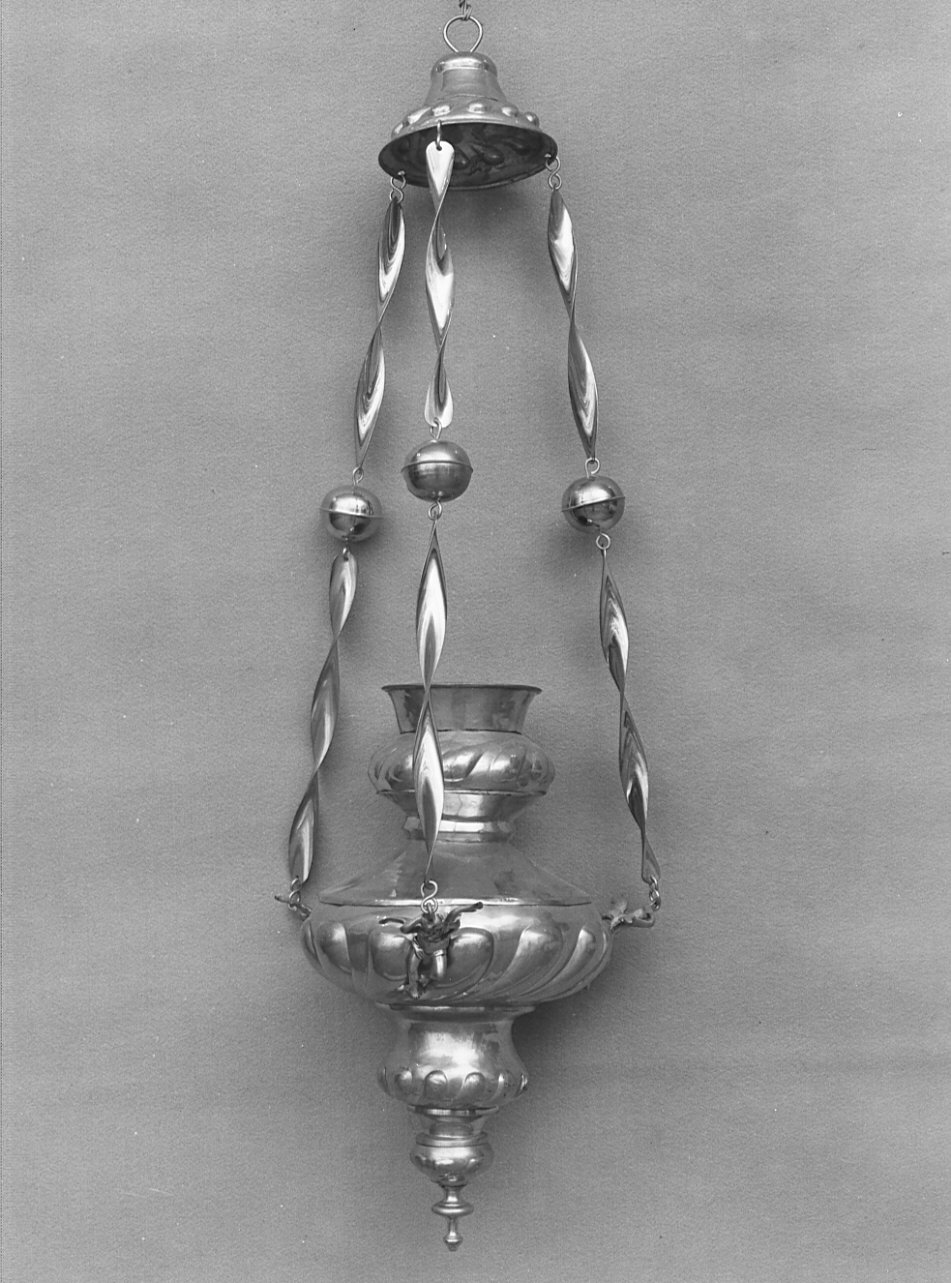 lampada pensile, opera isolata - bottega bergamasca (?) (sec. XVII)