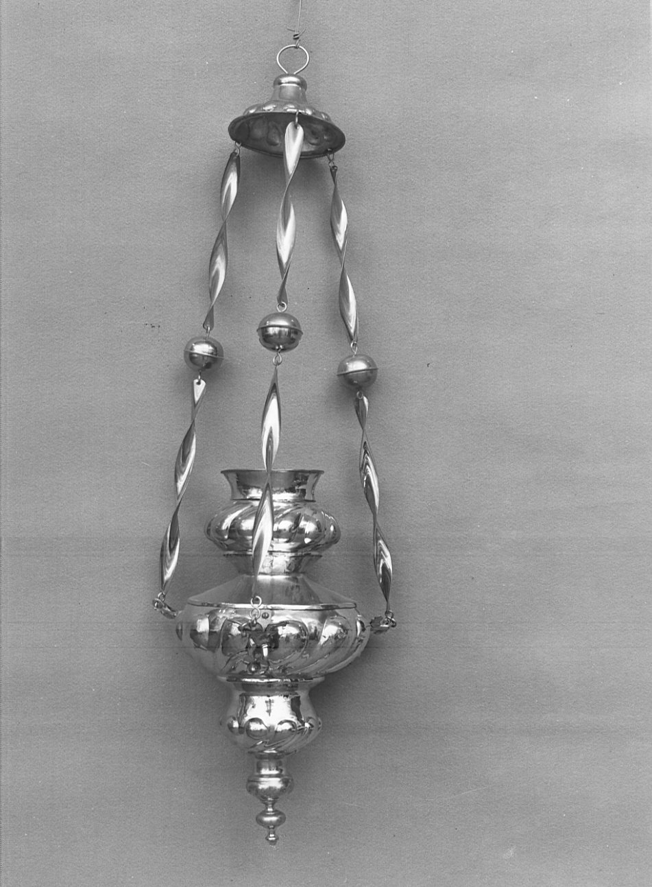 lampada pensile, opera isolata - bottega bergamasca (?) (sec. XVII)