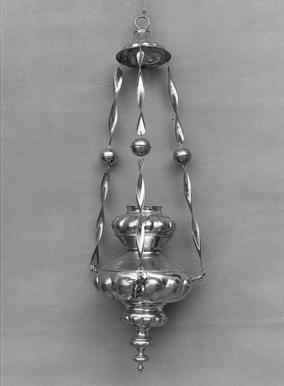 lampada pensile, opera isolata - bottega bergamasca (?) (sec. XVII)