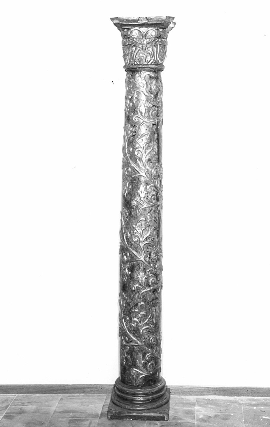 colonna, coppia - bottega bergamasca (sec. XVII)